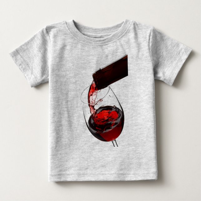 Camiseta De Bebé Un vaso de vino rojo (Anverso)