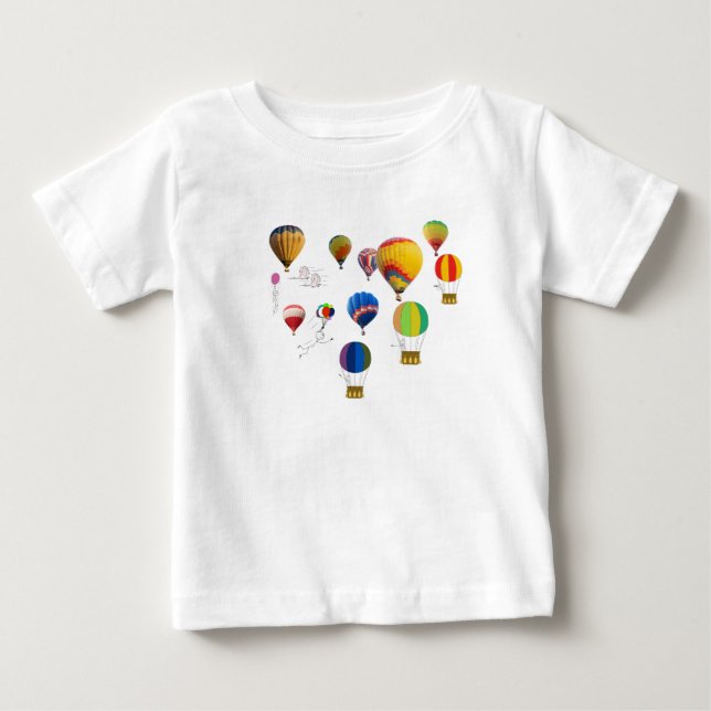 Camiseta De Bebé Un vuelo en globo aerostático (Anverso)
