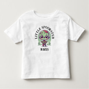 Camiseta De Bebé Un Zombi lindo, espeluznante, un nombre personaliz