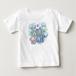 Camiseta De Bebé Una acuarela salvaje de primer cumpleaños
