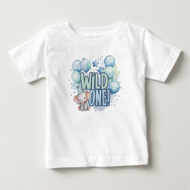 Camiseta De Bebé Una acuarela salvaje de primer cumpleaños (Anverso)
