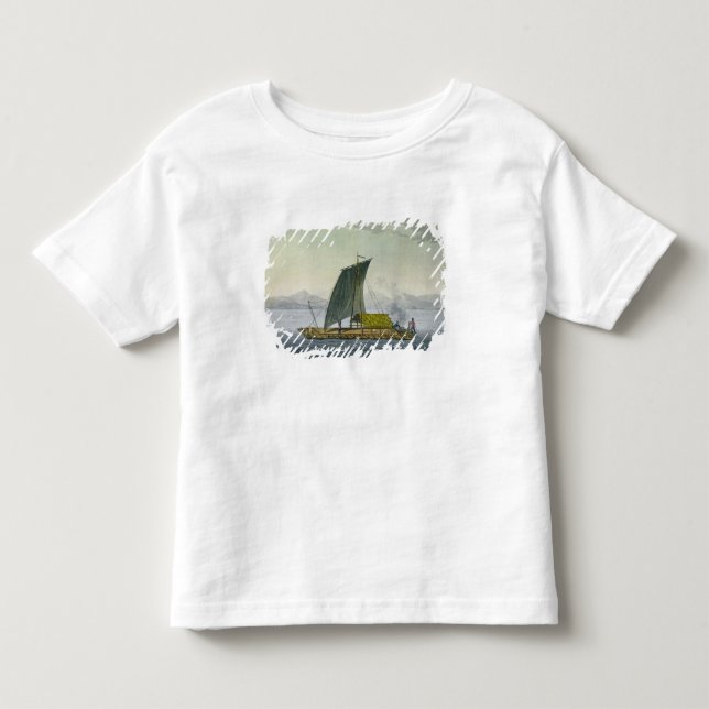 Camiseta De Bebé Una balsa que sale del puerto de Guayaquil, (Anverso)