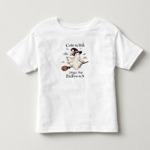 Camiseta De Bebé Una bruja simple y elegante primero de Halloween