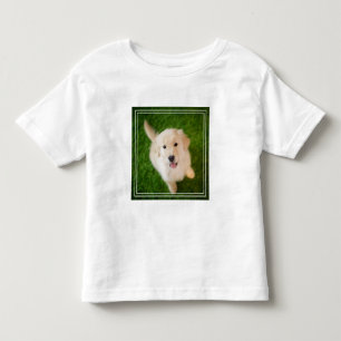 Camiseta De Bebé Una cachorro dorada en el césped