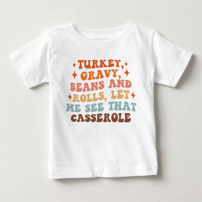 Camiseta De Bebé Una cena retro de Acción de Gracias (Anverso)