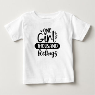Camiseta De Bebé Una chica mil sentimientos Funny Baby's