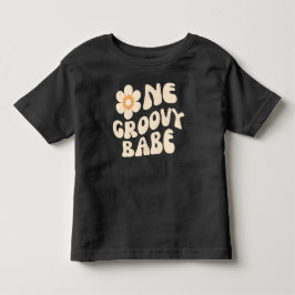 Camiseta De Bebé Una chica retro genial margarita años 70 cumpleaño