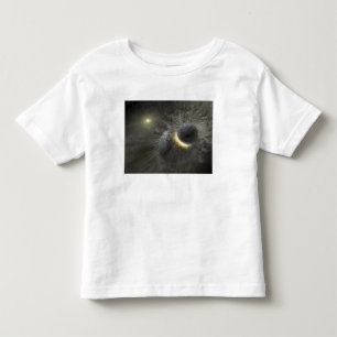 Camiseta De Bebé Una colisión entre los objetos masivos en espacio