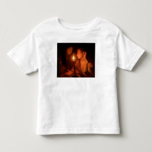 Camiseta De Bebé Una dama admirando un terremoto a la luz de las ve