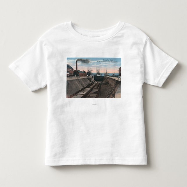 Camiseta De Bebé Una dique seco vacía, astillero de la marina de (Anverso)