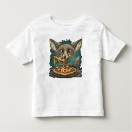 Camiseta De Bebé Una divertida pizza comiendo coyote