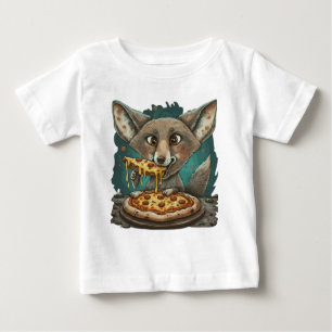 Camiseta De Bebé Una divertida pizza comiendo coyote