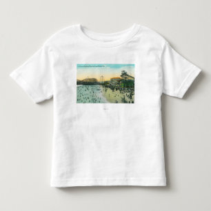 Camiseta De Bebé Una escena de baño típica en la playa