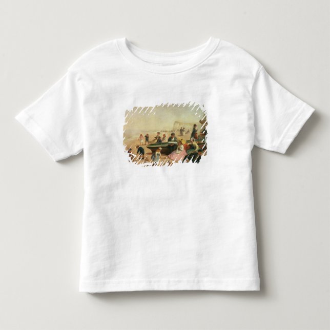 Camiseta De Bebé Una escena de la playa (Anverso)