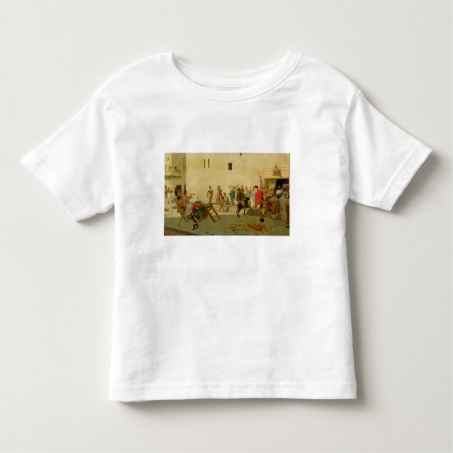 Camiseta De Bebé Una escena romana de la calle con músicos y un (Anverso)