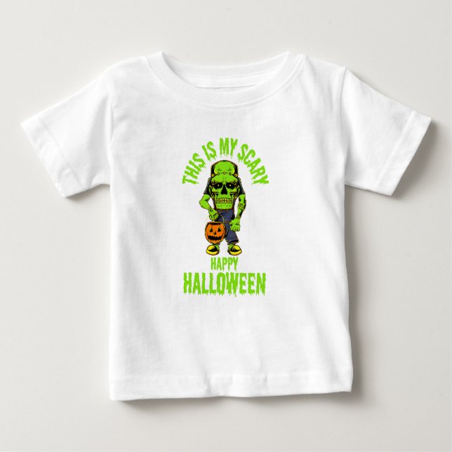 Camiseta De Bebé Una espantosa temporada de monstruos en Halloween. (Anverso)