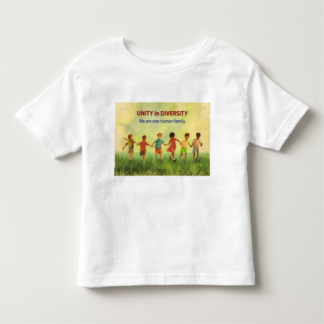 Camiseta De Bebé Una familia humana (Anverso)