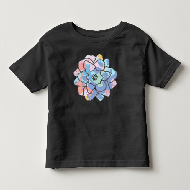 Camiseta De Bebé Una flor hecha de manchas de pintura (Anverso)