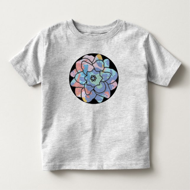 Camiseta De Bebé Una flor hecha de manchas de pintura (Anverso)