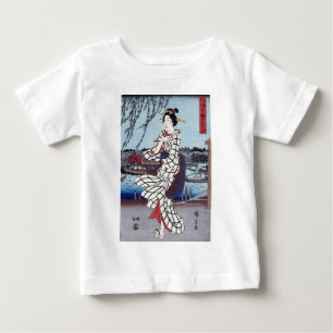 Camiseta De Bebé Una fresca tarde de verano en el puente, Utagawa H