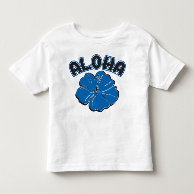 Camiseta De Bebé Una HAWAIANA azul grande a usted (Anverso)