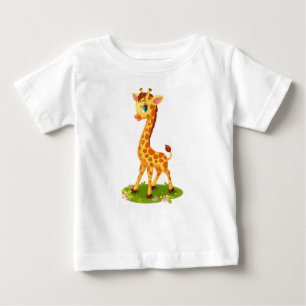 Camiseta De Bebé Una jirafa de bebé chiflada en un Personalizado de