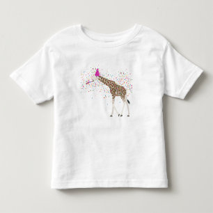 Camiseta De Bebé Una jirafa de fiesta de animales de Safari con un