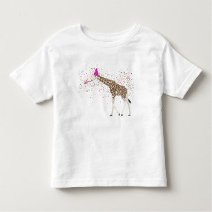 Camiseta De Bebé Una jirafa de fiesta de animales de Safari con un 