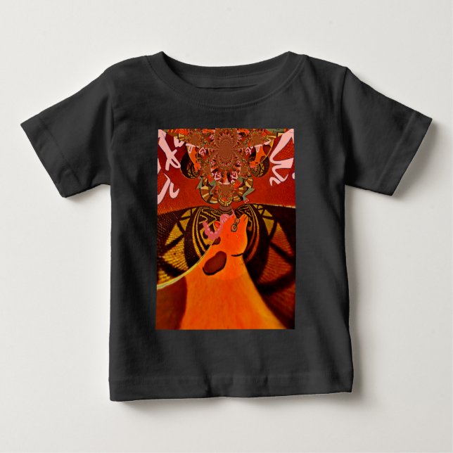 Camiseta De Bebé Una jirafa divertida: un encanto africano Kaleidos (Anverso)