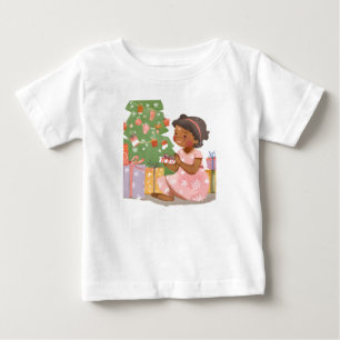 Camiseta De Bebé Una joven india abriendo regalos