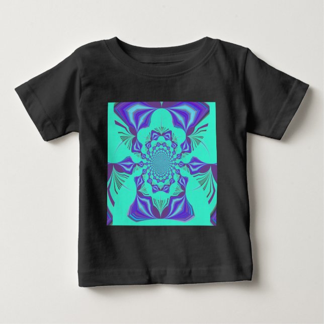 Camiseta De Bebé ¡Una mezcla de Kaleidoscope y Mandala Art! (Anverso)