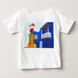 Camiseta De Bebé Una mujer con un tazón de frutas en Colombia
