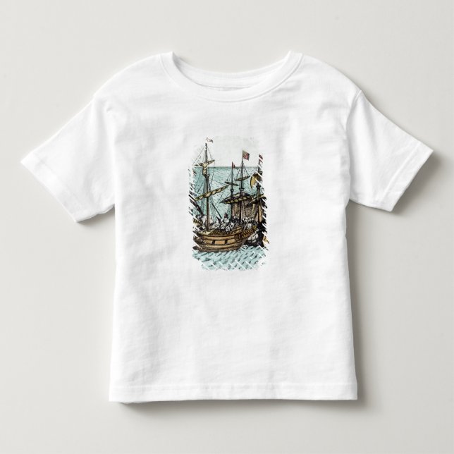 Camiseta De Bebé Una nave de tesoro española (Anverso)