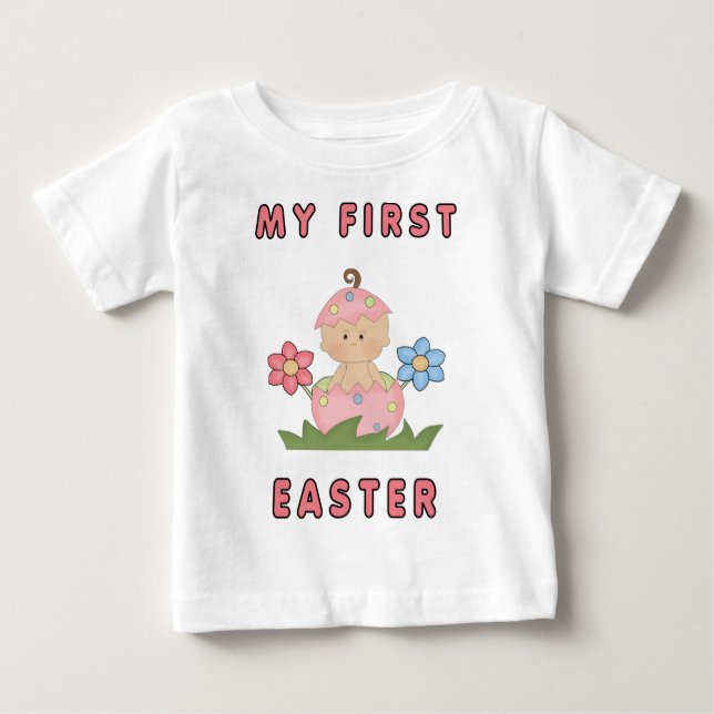Camiseta De Bebé Una niña bebé de Pascua (Anverso)