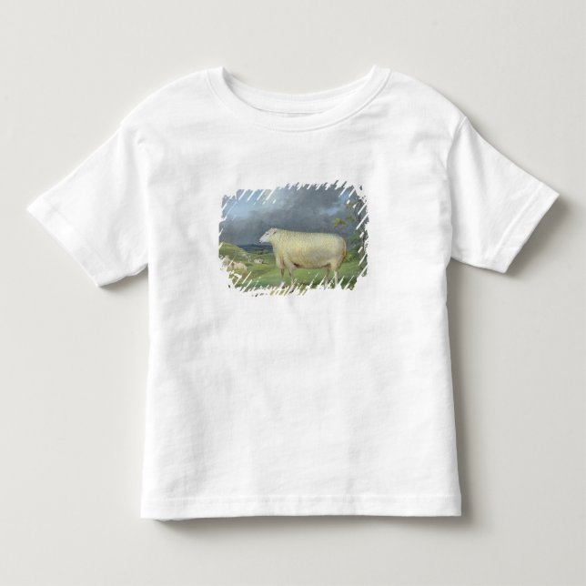Camiseta De Bebé Una oveja de Leicester de la frontera (aceite en (Anverso)