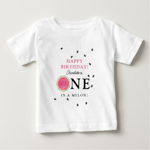 Camiseta De Bebé Una sandía de cumpleaños de verano para niños