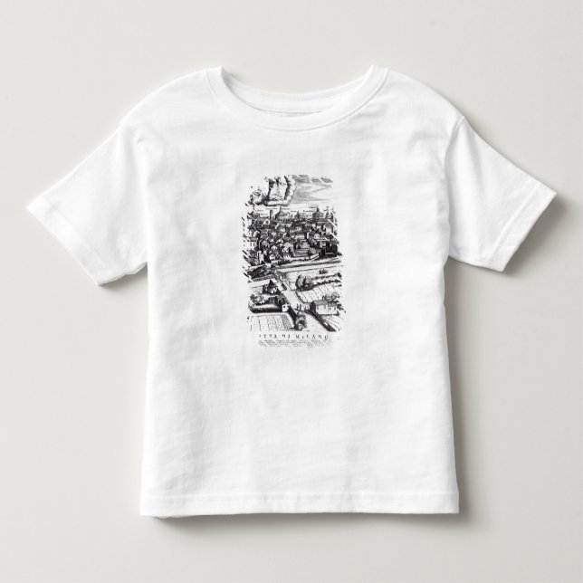 Camiseta De Bebé Una sección de un mapa de Milano, 1640 (Anverso)