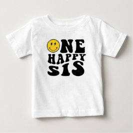 Camiseta De Bebé Una sonrisa feliz de hermana Niño Cumpleaños 1 Coi