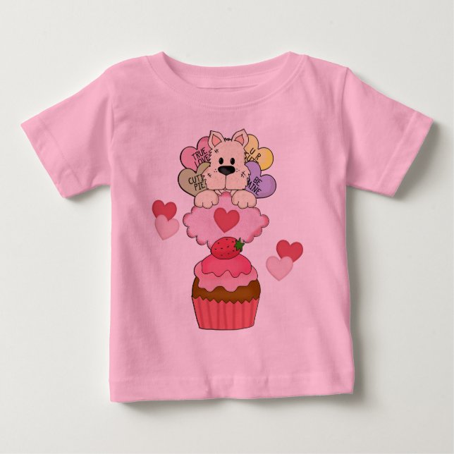 Camiseta De Bebé Una tarta de San Valentín (Anverso)