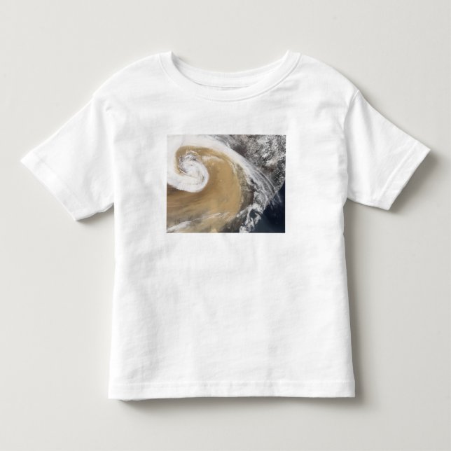 Camiseta De Bebé Una tormenta de polvo asiática cruza el Pacífico (Anverso)