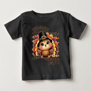 Camiseta De Bebé Una Turquía agradecida y divertida - Un día de gra