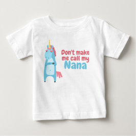 Camiseta De Bebé Una unicornio rosa y azul suave te avisa