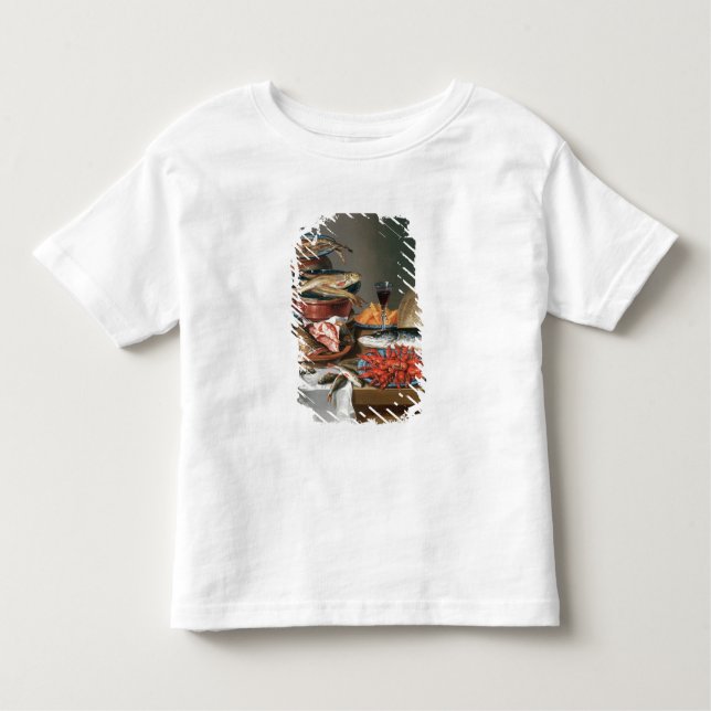 Camiseta De Bebé Una vida inmóvil de las langostas de un pescado, (Anverso)