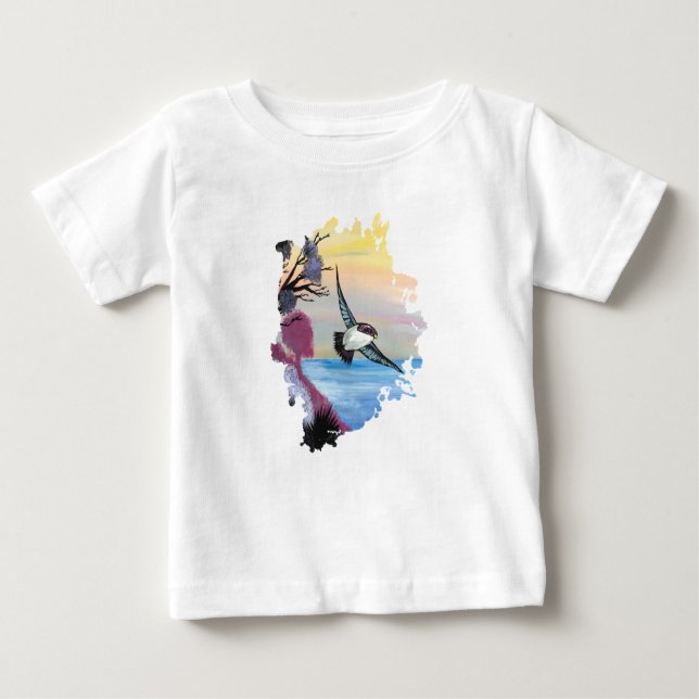 Camiseta De Bebé Una vista de pájaros (Anverso)