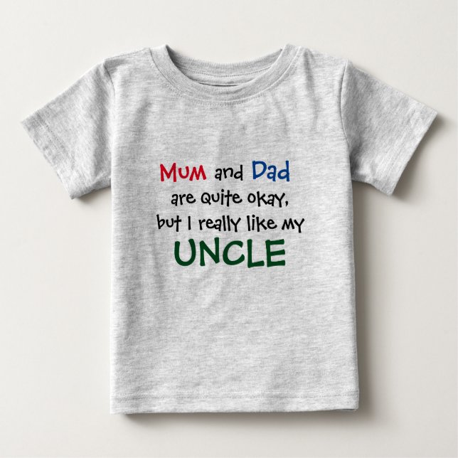 Camiseta De Bebé Uncle Shirt (Anverso)