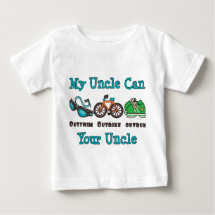Camiseta De Bebé Uncle Triathlon Long Sleeve Toddler Tee Shirt