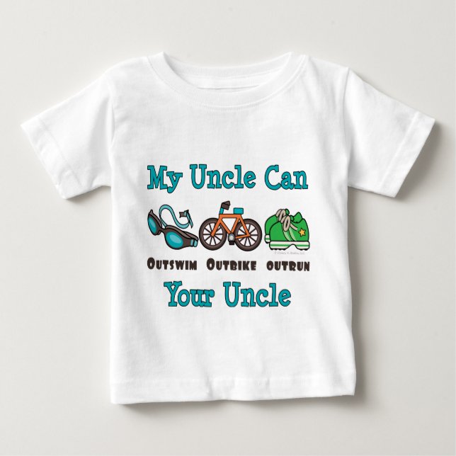 Camiseta De Bebé Uncle Triathlon Long Sleeve Toddler Tee Shirt (Anverso)