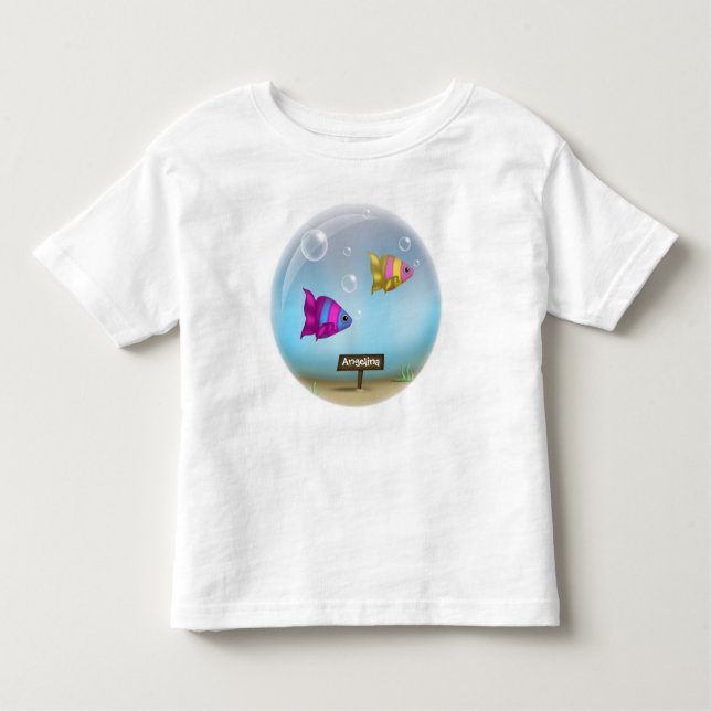 Camiseta De Bebé Under the Sea - Diseño del tazón de pescado - Cami (Anverso)