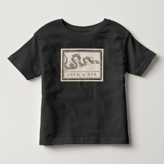 Camiseta De Bebé Únete o Muere Serpiente de Cascabel: Caricatura Be