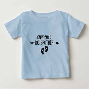 Camiseta De Bebé Único Hijo Tachado Ahora Hermano Mayor